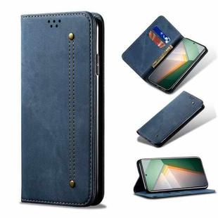 For vivo iQOO 11 Denim Texture Flip Leather Phone Case(Blue)