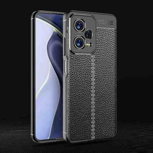 For Xiaomi Redmi Note 12 Pro 5G Global Litchi Texture Shockproof TPU Phone Case(Black)