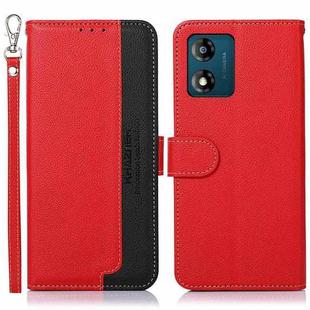 For Motorola Moto E13 KHAZNEH Litchi Texture Leather RFID Phone Case(Red)