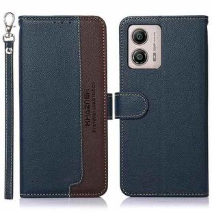 For Motorola Moto G53 5G KHAZNEH Litchi Texture Leather RFID Phone Case(Blue)