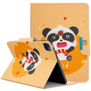For iPad Pro 11 (2020) Colored Drawing Horizontal Flip PU Leather Tablet Case with Holder & Card Slots(Ladybug Panda)