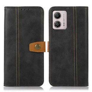 For Motorola Moto G53 5G / G23 / G13 Stitching Thread Calf Texture Leather Phone Case(Black)