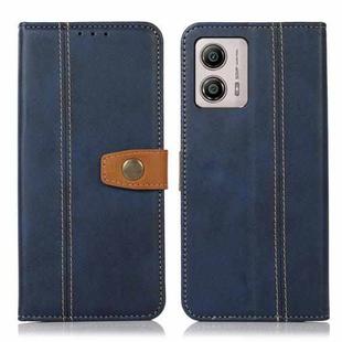 For Motorola Moto G53 5G / G23 / G13 Stitching Thread Calf Texture Leather Phone Case(Blue)