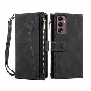 For Samsung Galaxy A14 5G ESEBLE Retro Frosted RFID Flip Leather Phone Case(Black)