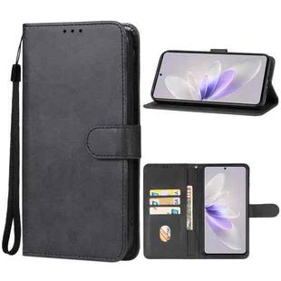 For vivo V27e Leather Phone Case(Black)