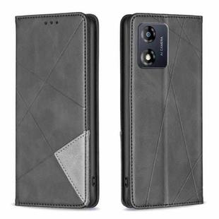 For Motorola Moto E13 4G Prismatic Invisible Magnetic Leather Phone Case(Black)