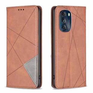 For Motorola Moto G 5G 2023 Prismatic Invisible Magnetic Leather Phone Case(Brown)