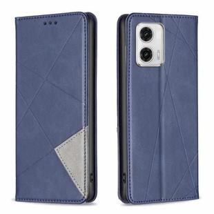 For Motorola Moto G73 5G Prismatic Invisible Magnetic Leather Phone Case(Blue)