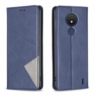 For Nokia C21 Prismatic Invisible Magnetic Leather Phone Case(Blue)