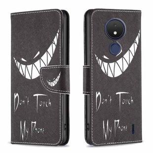 For Nokia C21 Colored Drawing Pattern Leather Phone Case(Smirk)