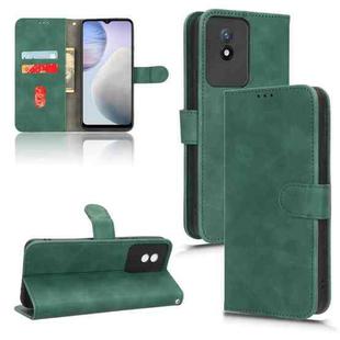 For vivo Y02 4G Skin Feel Magnetic Flip Leather Phone Case(Green)