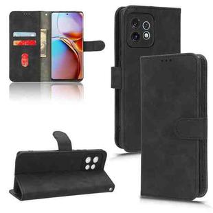 For Motorola Moto X40 Skin Feel Magnetic Flip Leather Phone Case(Black)