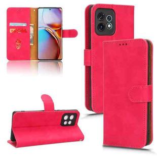 For Motorola Moto X40 Skin Feel Magnetic Flip Leather Phone Case(Rose Red)