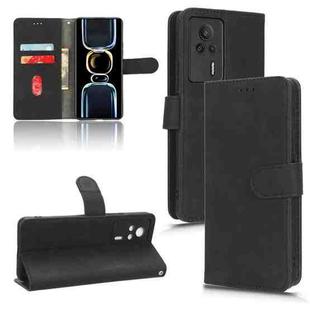 For Xiaomi Redmi K60E 5G Skin Feel Magnetic Flip Leather Phone Case(Black)