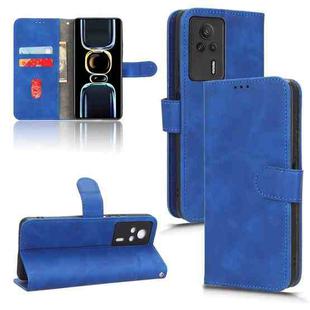 For Xiaomi Redmi K60E 5G Skin Feel Magnetic Flip Leather Phone Case(Blue)