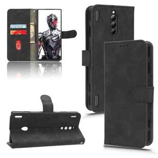 For ZTE nubia Red Magic 8 Pro 5G Skin Feel Magnetic Flip Leather Phone Case(Black)