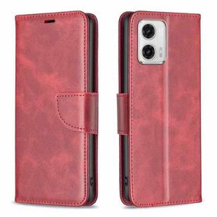 For Motorola Moto G73 5G Lambskin Texture Leather Phone Case(Red)