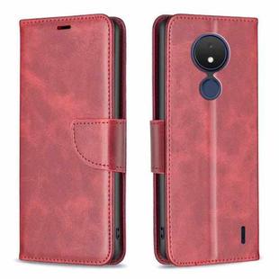 For Nokia C21 Lambskin Texture Leather Phone Case(Red)