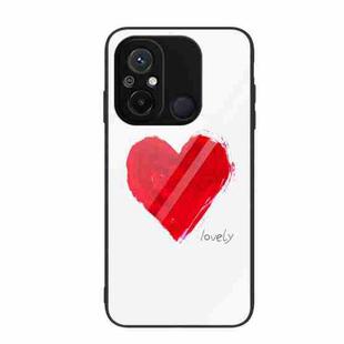 For Xiaomi Redmi 12C Colorful Painted Glass Phone Case(Love)