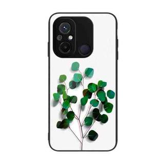 For Xiaomi Redmi 12C Colorful Painted Glass Phone Case(Sapling)