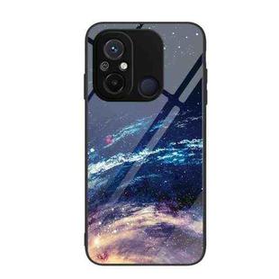 For Xiaomi Redmi 12C Colorful Painted Glass Phone Case(Starry Sky)