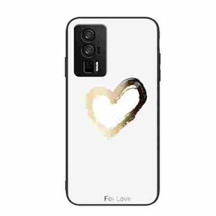 For Xiaomi Redmi K60/K60 Pro Colorful Painted Glass Phone Case(Golden Love)