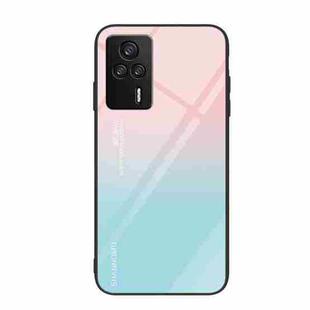 For Xiaomi Redmi K60E Colorful Painted Glass Phone Case(Blue Sky)