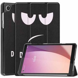 For Lenovo Tab M8 4th Gen / TB-300FU Custer Painted 3-Fold Holder Leather Tablet Case(Big Eye Me)