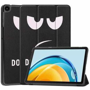 For Huawei Matepad SE 10.4 Custer Painted 3-Fold Holder Leather Tablet Case(Big Eye Me)