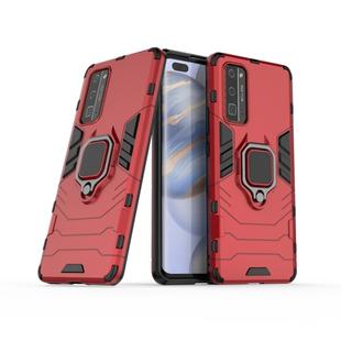For Huawei Honor 30 Pro PC + TPU Shockproof Protective Case with Magnetic Ring Holder(Red)