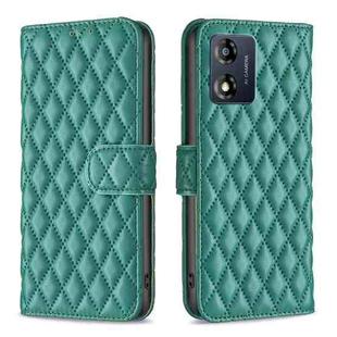 For Motorola Moto E13 4G Diamond Lattice Wallet Leather Flip Phone Case(Green)