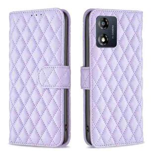 For Motorola Moto E13 4G Diamond Lattice Wallet Leather Flip Phone Case(Purple)