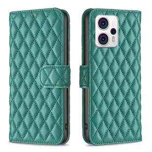 For Motorola Moto G13 4G/G23 4G/G53 5G Diamond Lattice Wallet Leather Flip Phone Case(Green)