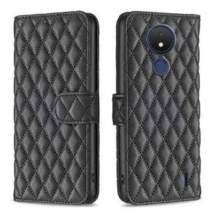 For Nokia C21 Diamond Lattice Wallet Leather Flip Phone Case(Black)