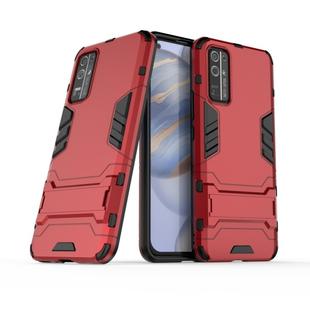 For Honor 30 PC + TPU Shockproof Phone Case with Holder(Red)