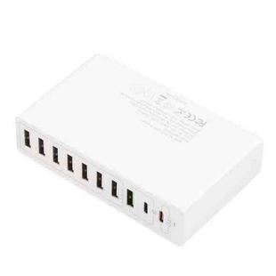 MFT-03Q 10 in 1 65W QC3.0 USB Smart Fast Charger, Plug Type:US Plug(White)