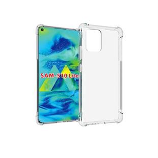 For Galaxy S10 Lite Shockproof Non-slip Waterproof Thickening TPU Protective Case(Transparent)