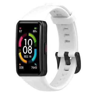 For Honor Band 7 Silicone Watch Band(White)