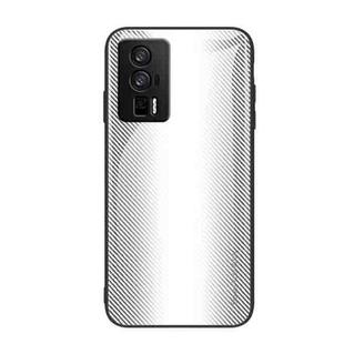 For Xiaomi Redmi K60/K60 Pro Texture Gradient Glass TPU Phone Case(White)