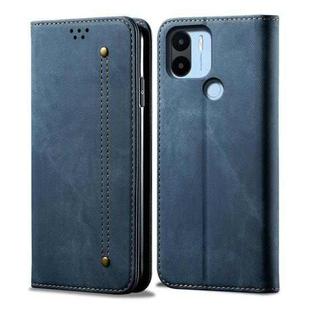 For Xiaomi Poco C50 Denim Texture Leather Phone Case(Blue)