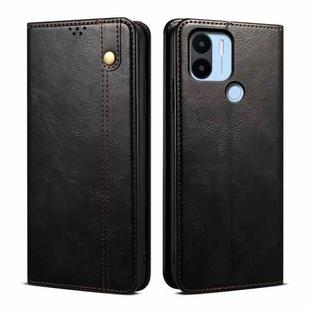 For Xiaomi Poco C50 Oil Wax Crazy Horse Texture Leather Phone Case(Black)