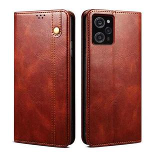 For Xiaomi Poco X5 Pro 5G / Redmi Note 12 Pro Speed Oil Wax Crazy Horse Texture Leather Phone Case(Brown)