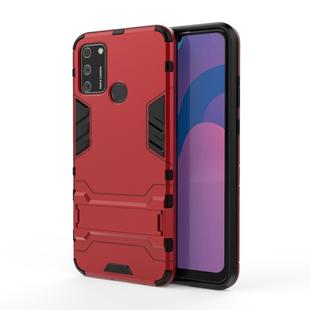 For Huawei Honor 9A PC + TPU Anti-fall Protective Case with Invisible Holder(Red)