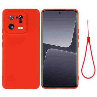 For Xiaomi 13 Pro Pure Color Liquid Silicone Shockproof Phone Case(Red)