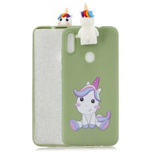 For Galaxy A11 Cartoon Shockproof TPU Protective Case with Holder(Cute Unicorn)