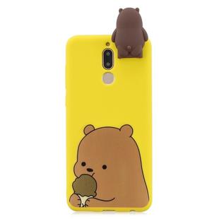 For Xiaomi Redmi 8 Cartoon Shockproof TPU Protective Case with Holder(Bracket Brown Bear)