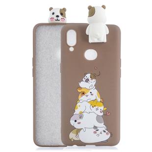 For Galaxy A10s Cartoon Shockproof TPU Protective Case with Holder(Stack Of Hamsters)