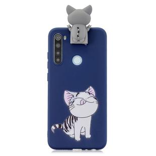 For Galaxy A21 Cartoon Shockproof TPU Protective Case with Holder(Licking Cat)