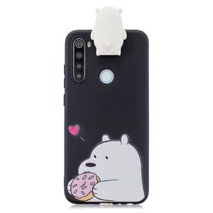 For Galaxy A21 Cartoon Shockproof TPU Protective Case with Holder(Big White Bear)