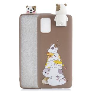 For Galaxy A41 Cartoon Shockproof TPU Protective Case with Holder(Stack Of Hamsters)